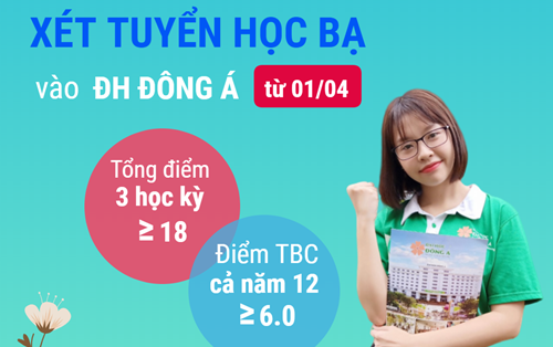 Xét tuyển học bạ ngay từ điểm HK1 lớp 12